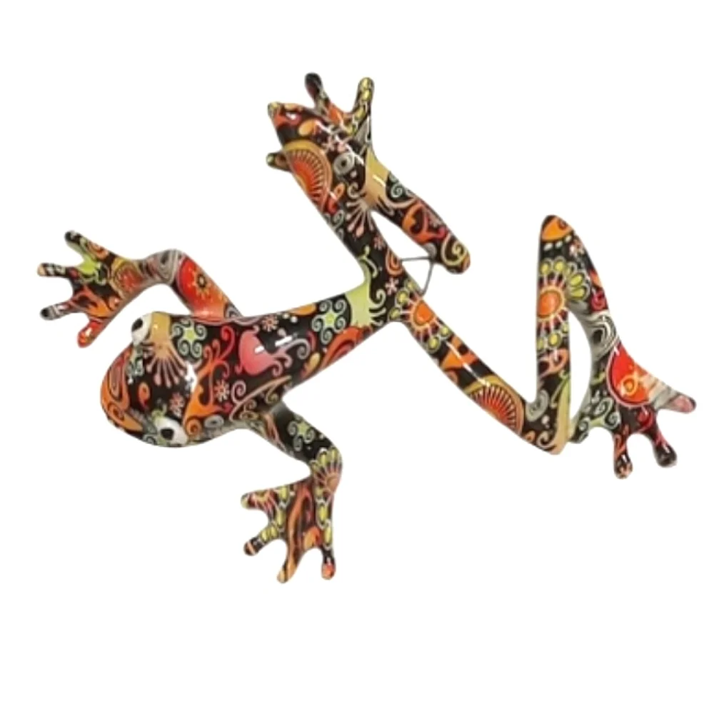 Talavera Style Art Deco Wall Frog Colorful Vibrant